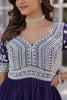 Glamorous Purple Sequins Georgette Function Wear Lehenga With Kurti