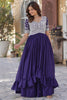 Glamorous Purple Sequins Georgette Function Wear Lehenga With Kurti