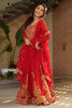 Wonderful Red Sequins Georgette Function Wear Gown With Dupatta