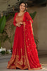 Wonderful Red Sequins Georgette Function Wear Gown With Dupatta