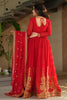 Wonderful Red Sequins Georgette Function Wear Gown With Dupatta