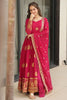 Ravishing Pink Zari Embroidery Georgette Event Wear Gown With Dupatta