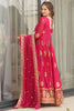 Ravishing Pink Zari Embroidery Georgette Event Wear Gown With Dupatta