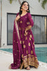 Magnetic Wine Zari Embroidery Georgette Festival Wear Gown With Dupatta
