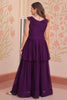 Incredible Purple Beads Work Georgette Function Wear Gown