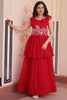 Fabulous Red Beads Work Georgette Event Wear Gown