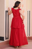Fabulous Red Beads Work Georgette Event Wear Gown
