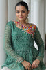 Gorgeous Green Bandhani Printed Navratri Lehenga With Peplum Top