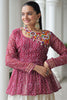 Fabulous Off-White Gota Patti Work Cotton Lehenga With Peplum Top