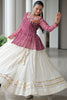 Fabulous Off-White Gota Patti Work Cotton Lehenga With Peplum Top