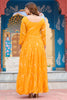 Charming Yellow Laheriya Printed Georgette Traditional Gown