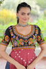 Beautiful Black Kutchi Work Rayon Navratri Wear Nayra Cut Kurti
