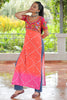 Tantalizing Pink Badhani Printed Rayon Festival Wear Nayra Cut Kurti