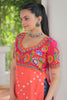 Tantalizing Pink Badhani Printed Rayon Festival Wear Nayra Cut Kurti
