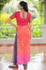 Tantalizing Pink Badhani Printed Rayon Festival Wear Nayra Cut Kurti