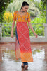 Captivating Yellow Badhani Printed Rayon Traditional Nayra Cut Kurti