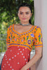 Captivating Yellow Badhani Printed Rayon Traditional Nayra Cut Kurti