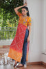 Captivating Yellow Badhani Printed Rayon Traditional Nayra Cut Kurti
