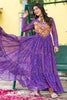 Alluring Purple Bandhani Printed Georgette Traditional Gown