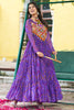 Alluring Purple Bandhani Printed Georgette Traditional Gown