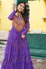 Alluring Purple Bandhani Printed Georgette Traditional Gown