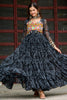 Beautiful Black Patch Work Georgette Navratri Wear Gown