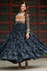 Beautiful Black Patch Work Georgette Navratri Wear Gown
