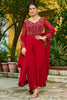 Gorgeous Maroon Beads Work Georgette Salwar Kameez With Dupatta