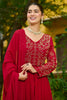 Gorgeous Maroon Beads Work Georgette Salwar Kameez With Dupatta
