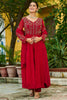 Gorgeous Maroon Beads Work Georgette Salwar Kameez With Dupatta