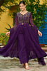 Spectacular Purple Thread Embroidered Georgette Festival Wear Salwar Kameez