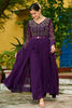 Spectacular Purple Thread Embroidered Georgette Festival Wear Salwar Kameez