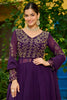 Spectacular Purple Thread Embroidered Georgette Festival Wear Salwar Kameez