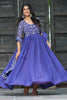 Outstanding Blue Sequins Georgette Event Wear Gown With Dupatta