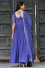 Outstanding Blue Sequins Georgette Event Wear Gown With Dupatta
