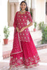 Stunning Pink Georgette Sequins Festival Wear Sharara Suit With Dupatta