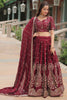 Wonderful Maroon Thread Embroidered Silk Wedding Wear Lehenga Choli