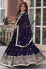 Fabulous Purple Sequins Silk Reception Wear Lehenga Choli With Dupatta