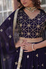 Fabulous Purple Sequins Silk Reception Wear Lehenga Choli With Dupatta