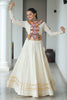 Spectacular White Gota Patti Work Cotton Navratri Special Lehenga Choli