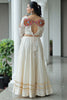 Spectacular White Gota Patti Work Cotton Navratri Special Lehenga Choli