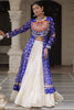 Gorgeous Blue Bandhani Printed Cotton Navratri Wear Lehenga With Kurti