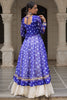 Gorgeous Blue Bandhani Printed Cotton Navratri Wear Lehenga With Kurti