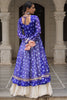 Gorgeous Blue Bandhani Printed Cotton Navratri Wear Lehenga With Kurti