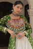 Adorable Green Bandhani Printed Festival Wear Lehenga With Kurti
