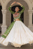 Adorable Green Bandhani Printed Festival Wear Lehenga With Kurti