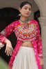 Amazing Pink Bandhani Printed Cotton Navratri Lehenga With Kurti