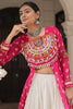 Amazing Pink Bandhani Printed Cotton Navratri Lehenga With Kurti