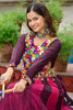 Attractive Wine Kutchi Gamthi Work Chinon Navratri Lehenga Choli