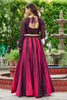 Attractive Wine Kutchi Gamthi Work Chinon Navratri Lehenga Choli